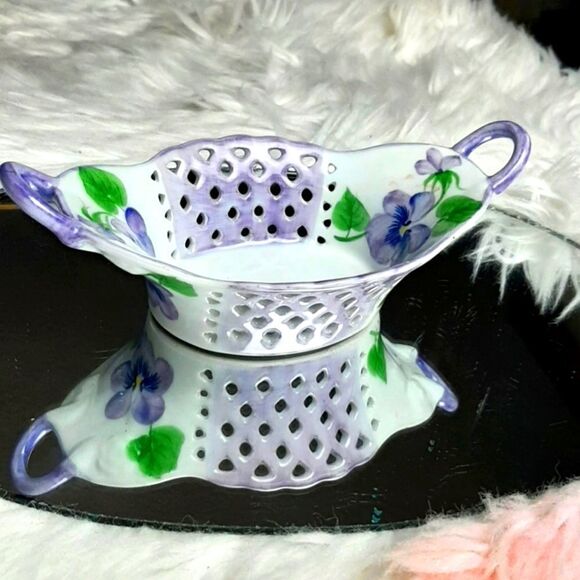 ADREA SADEK Purple Painted PainseyTray 7.5 L 4W - Picture 1 of 8